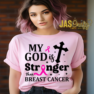 MY GOD IS STRONGER THAN BREAST CANCER READY TO PRESS TRANSFER