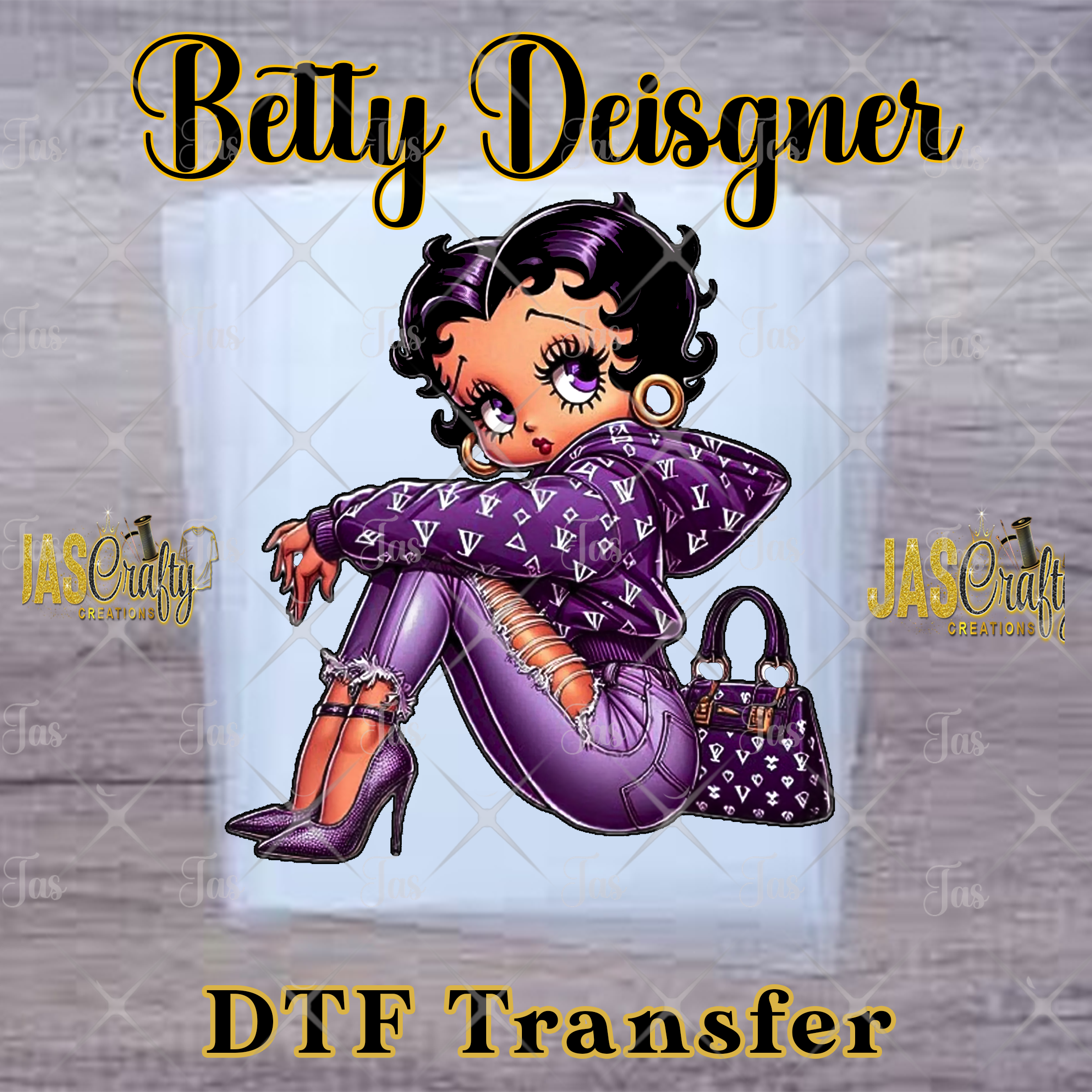 BETTY PURPLE DESIGNER READY TO PRESS TRANSFER