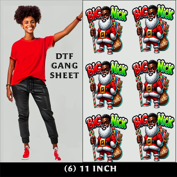 BIG NICK CHRISTMAS  (B) DTF GANG SHEET
