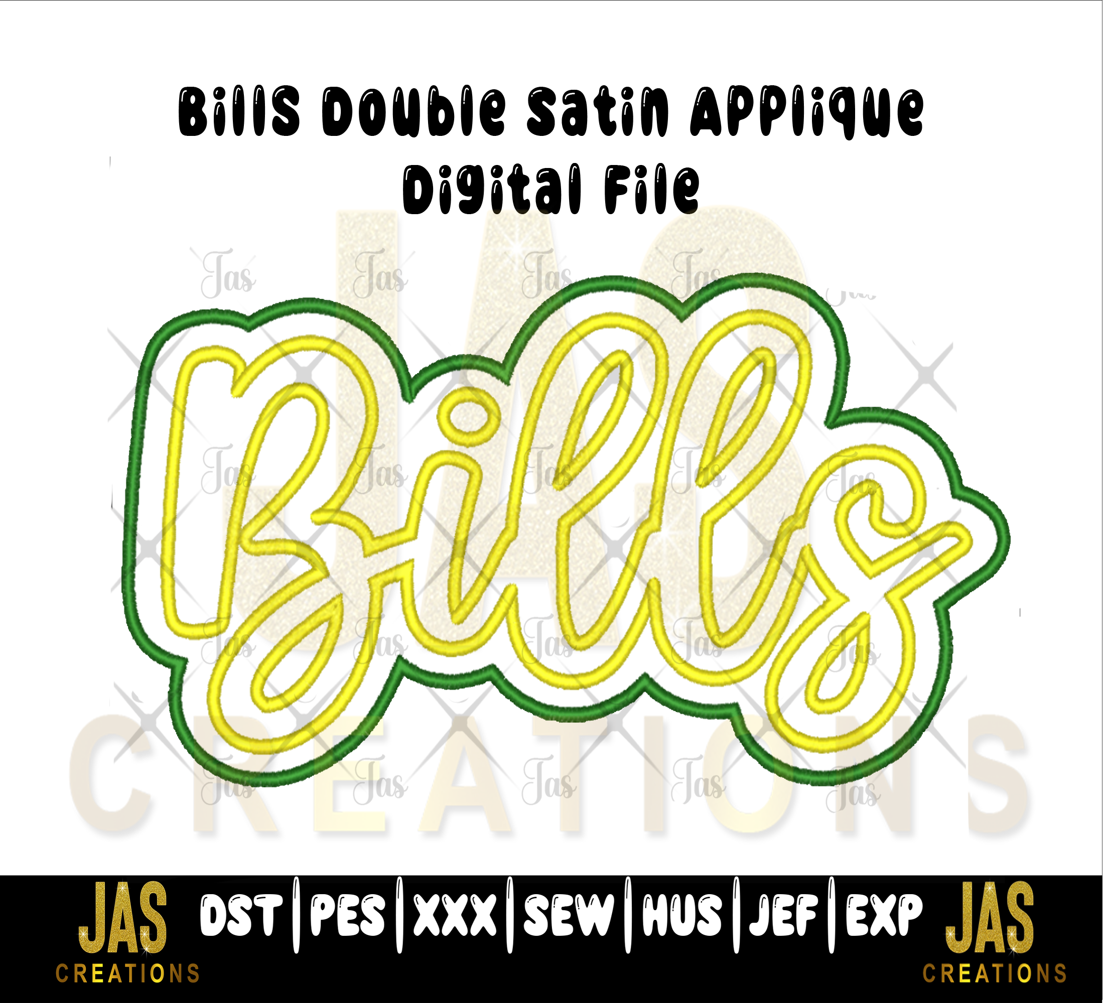 DOUBLE SATIN BILLS APPLIQUE DIGITAL FILE