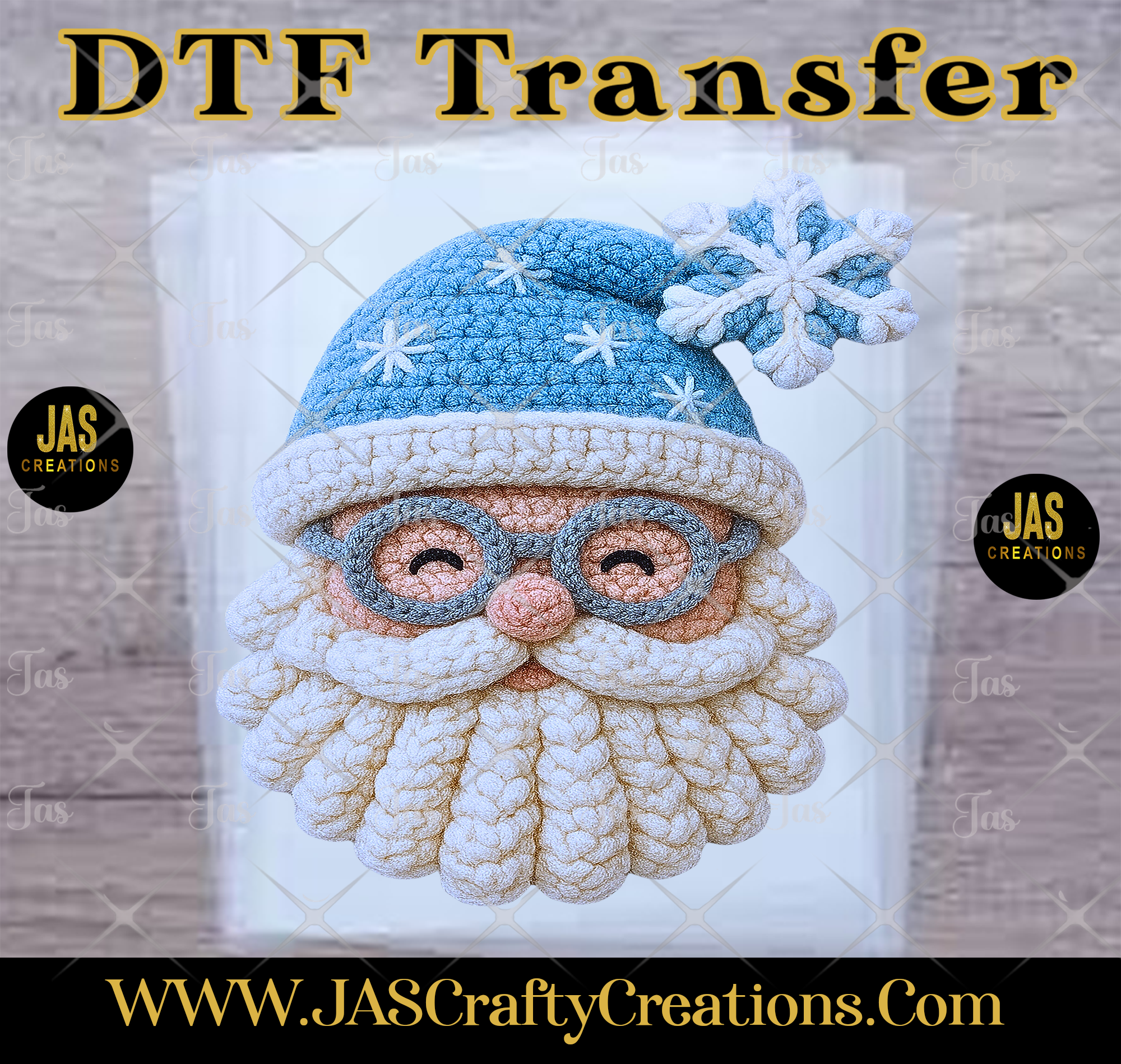 CHRISTMAS FAUX CROCHET  READY TO PRESS TRANSFERS