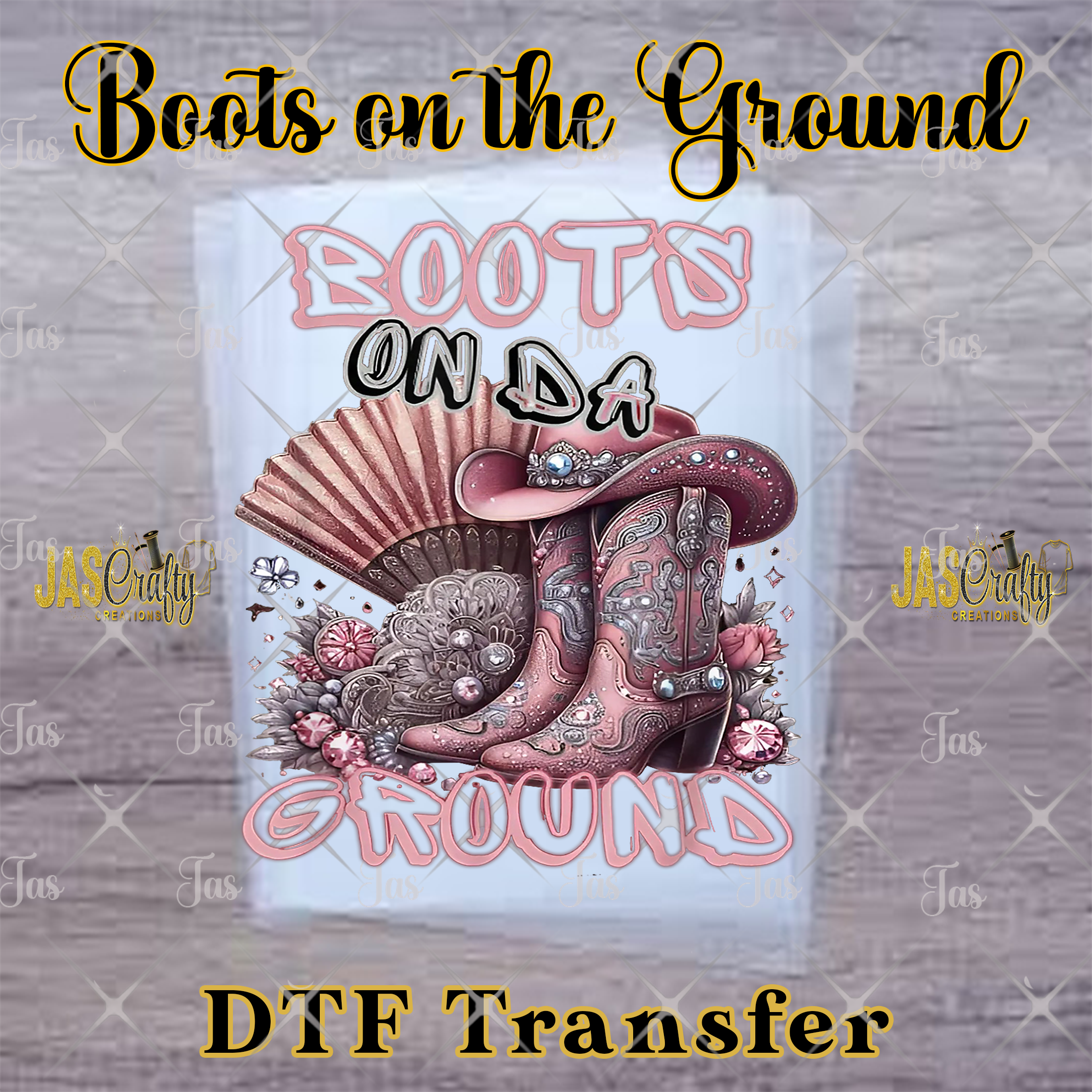 BOOTS ON THE GROUND (2) PREMADE GANG SHEET