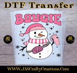 Load image into Gallery viewer, BOUGIE PINK SNOWMAN READY TO PRESS TRANSFER
