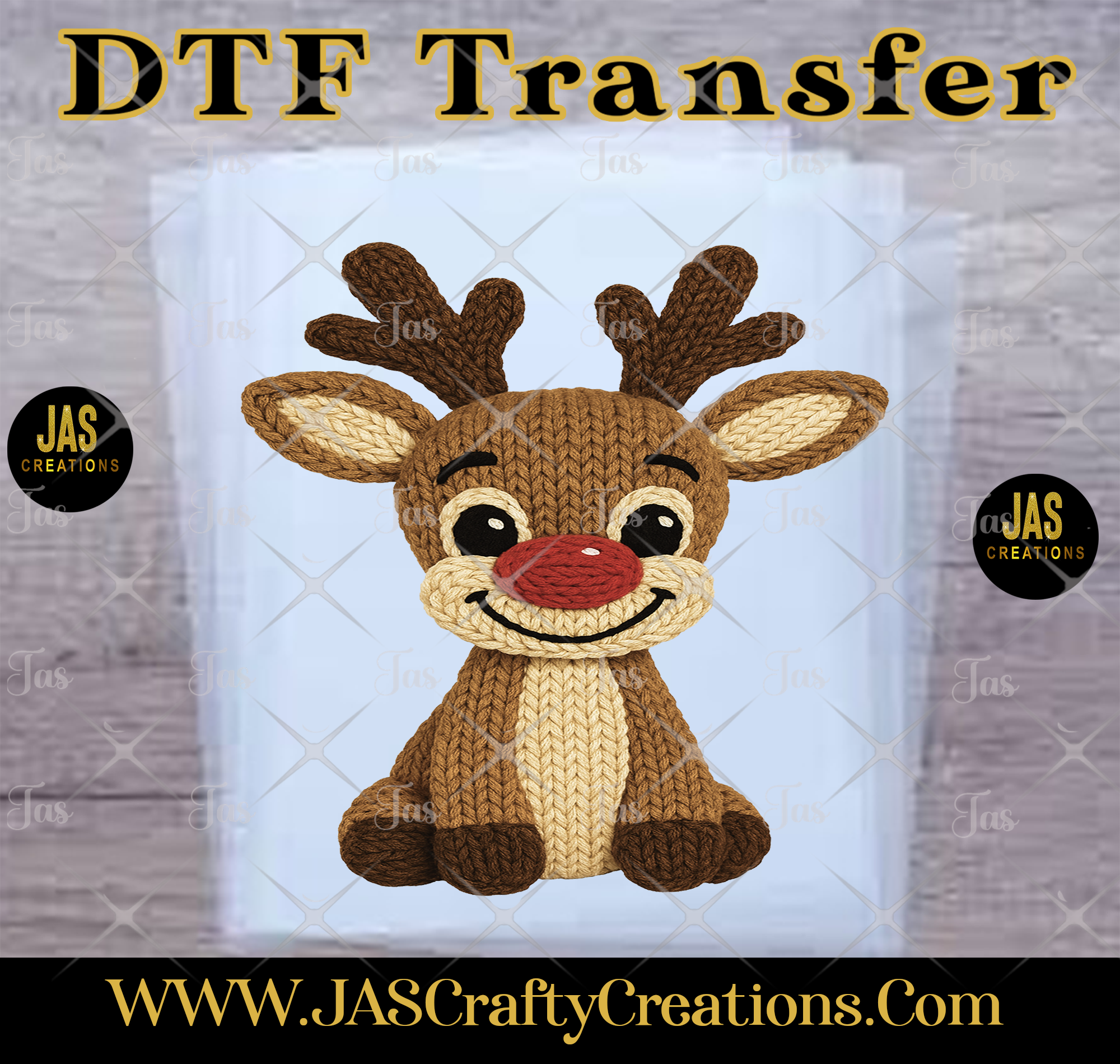 CHRISTMAS FAUX CROCHET  READY TO PRESS TRANSFERS