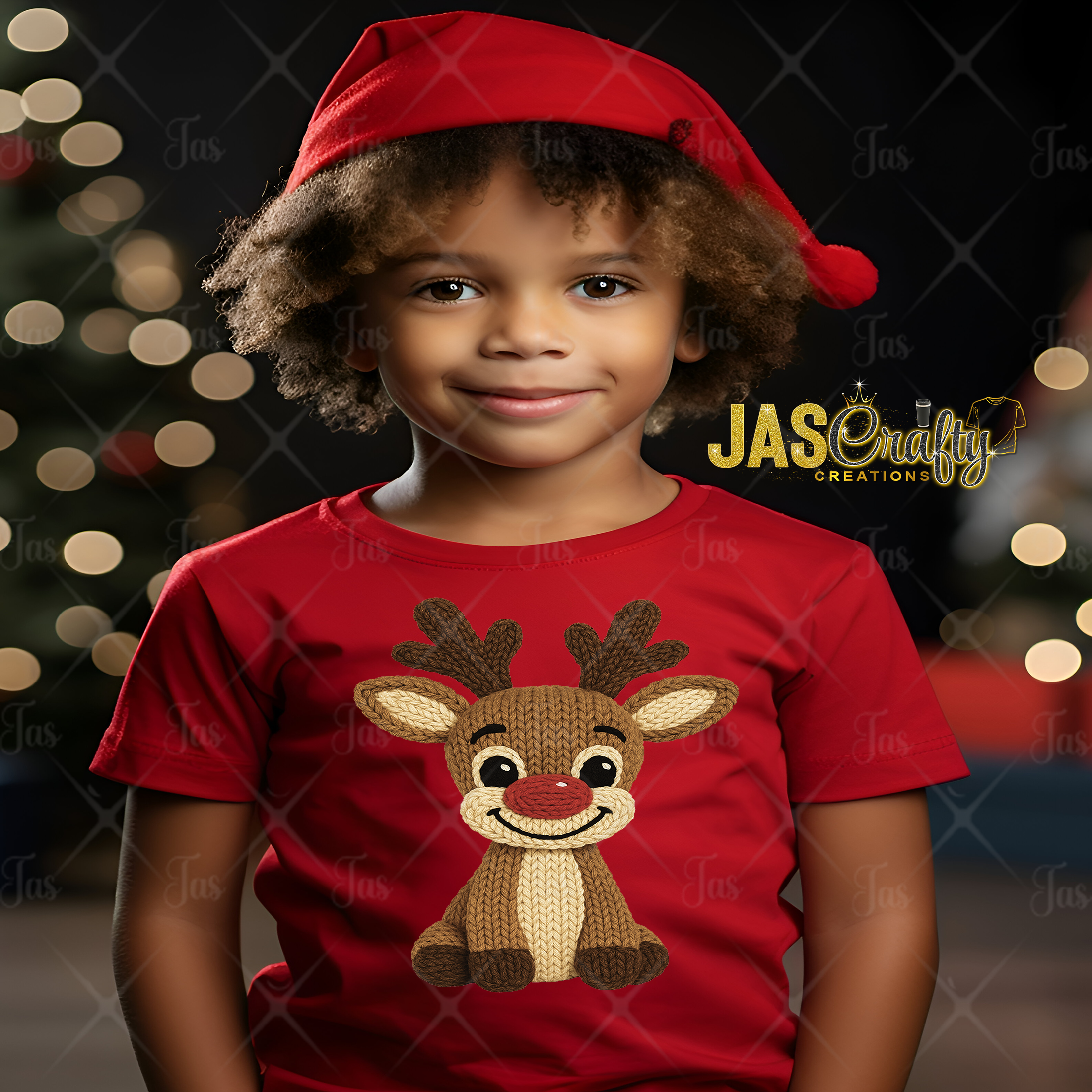 CHRISTMAS FAUX CROCHET  READY TO PRESS TRANSFERS