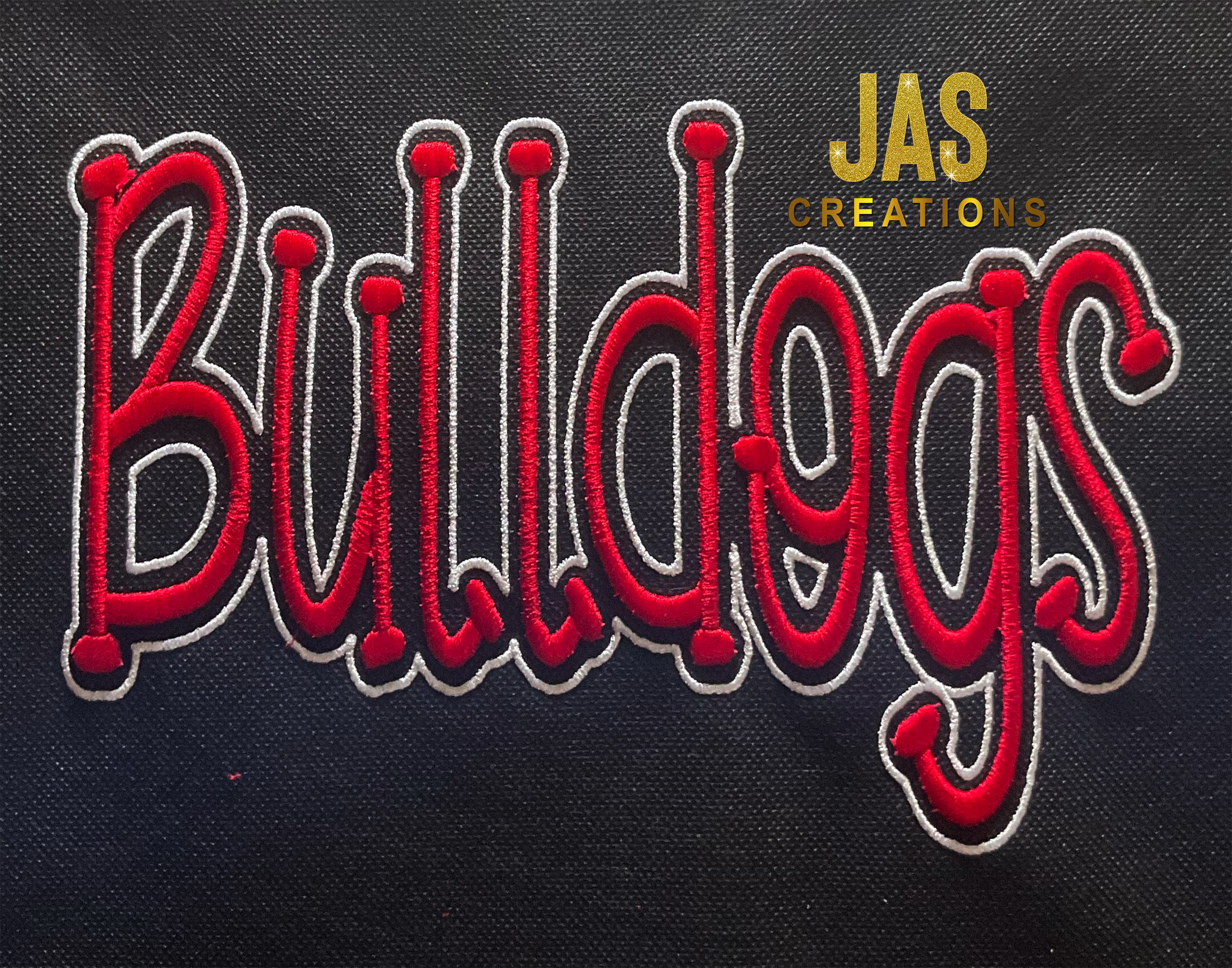 BULLDOGS 3D PUFF EMBROIDERY DESIGN