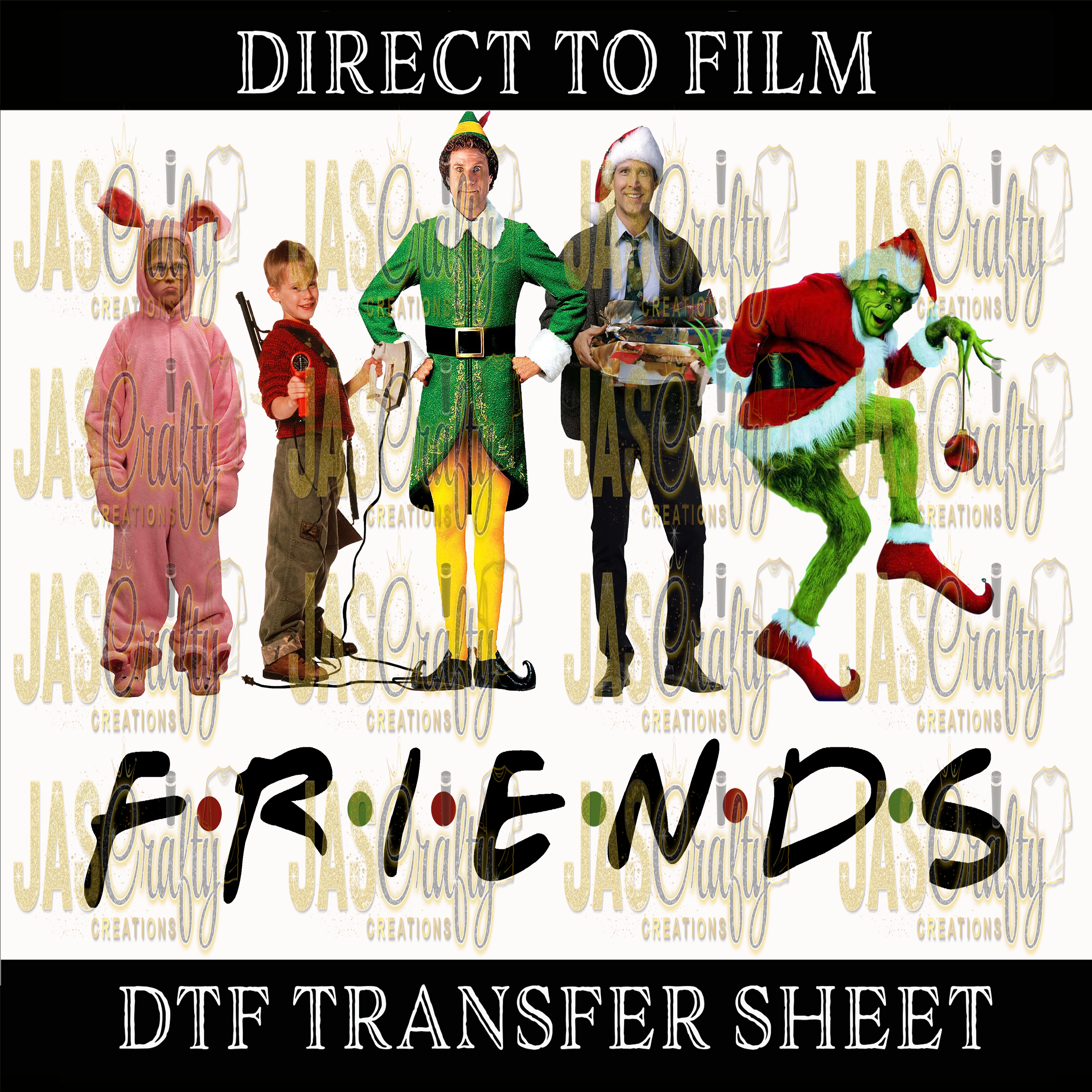 CHRISTMAS FRIENDS READY TO PRESS TRANSFER