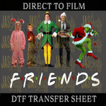 Load image into Gallery viewer, CHRISTMAS FRIENDS READY TO PRESS TRANSFER
