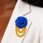Load image into Gallery viewer, SGRHO Flower Pearl Brooch
