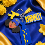 Load image into Gallery viewer, Sigma Gamma Rho Charmed Keychain
