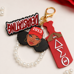 Load image into Gallery viewer, Delta Sigma Theta Charm Keychain
