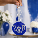 Load image into Gallery viewer, Zeta Phi Beta Rhinestone Keychain
