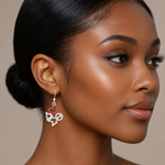 Load image into Gallery viewer, DELTA SIGMA THETA RHINESTONE DROP EARRINGS
