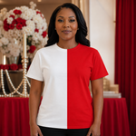 Load image into Gallery viewer, Delta Sigma Theta Inspired Red &amp; White Two-Tone Shirt Blanks
