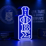 Load image into Gallery viewer, Phi Beta Sigma LED Desk Light – 3D Printed Fraternity Decor
