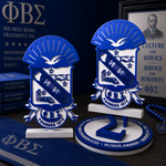 Load image into Gallery viewer, Phi Beta Sigma Shield Desk Sign

