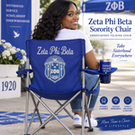 Load image into Gallery viewer, Zeta Phi Beta Shield Embroidered Chair
