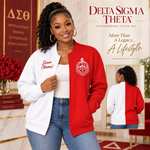 Load image into Gallery viewer, Delta Sigma Theta Two Tone Embroidered Cardigan
