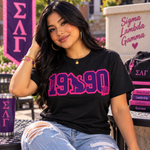 Load image into Gallery viewer, Sigma Lambda Gamma Faux Embroidery Shirt

