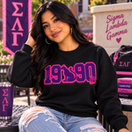 Load image into Gallery viewer, Sigma Lambda Gamma Faux Embroidery Shirt
