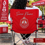 Load image into Gallery viewer, Delta Sigma Theta Soror Embroidered Chair
