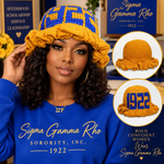 Load image into Gallery viewer, SGRHO Sorority Yellow Crochet Ruffle 1922 Bucket Hat
