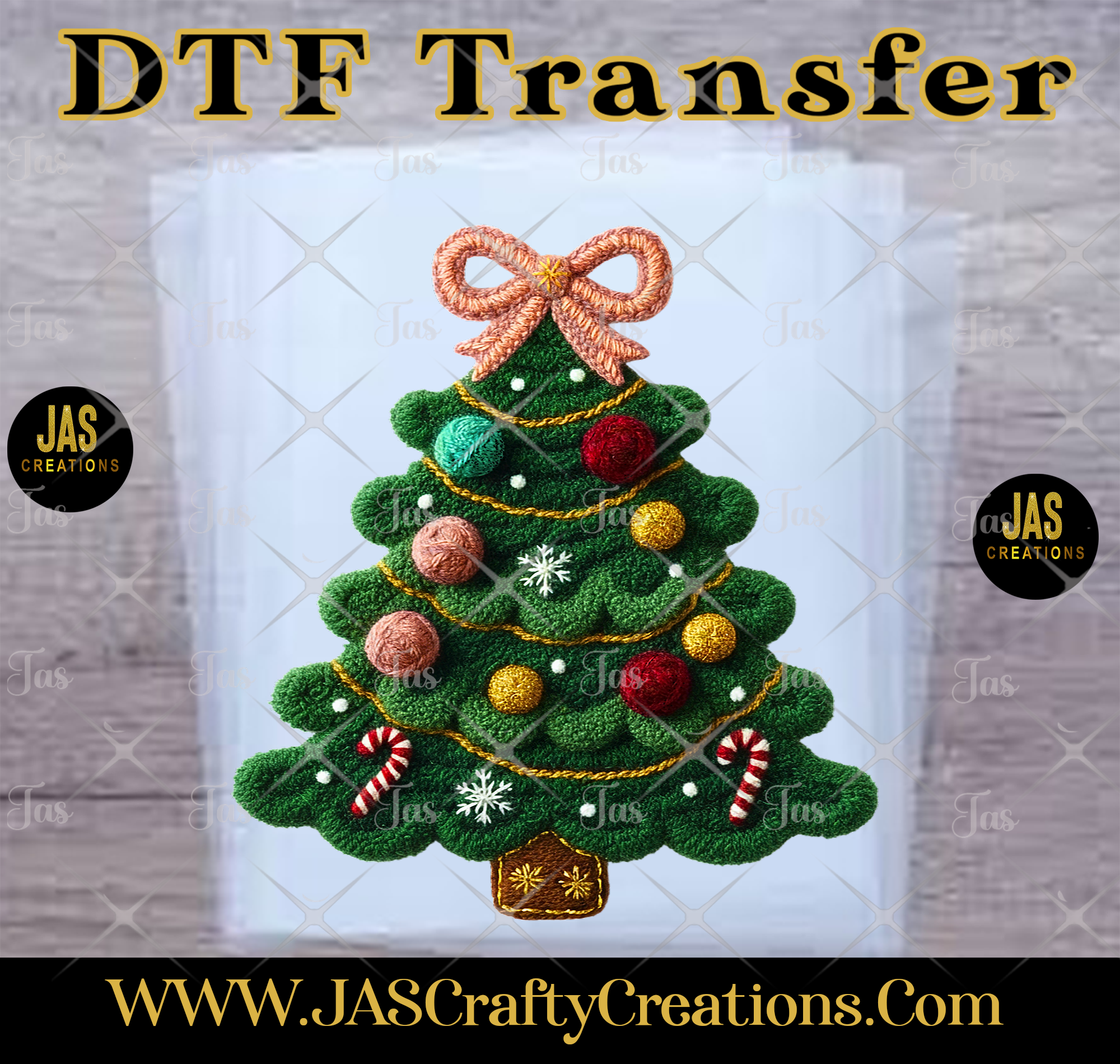 CHRISTMAS FAUX CROCHET  READY TO PRESS TRANSFERS