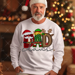 Load image into Gallery viewer, FESTIVE FAMILY CLAUS FAUX EMBROIDERY  READY TO PRESS TRANSFER
