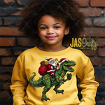 Load image into Gallery viewer, SANTA DINO READY TO PRESS TRANSFER
