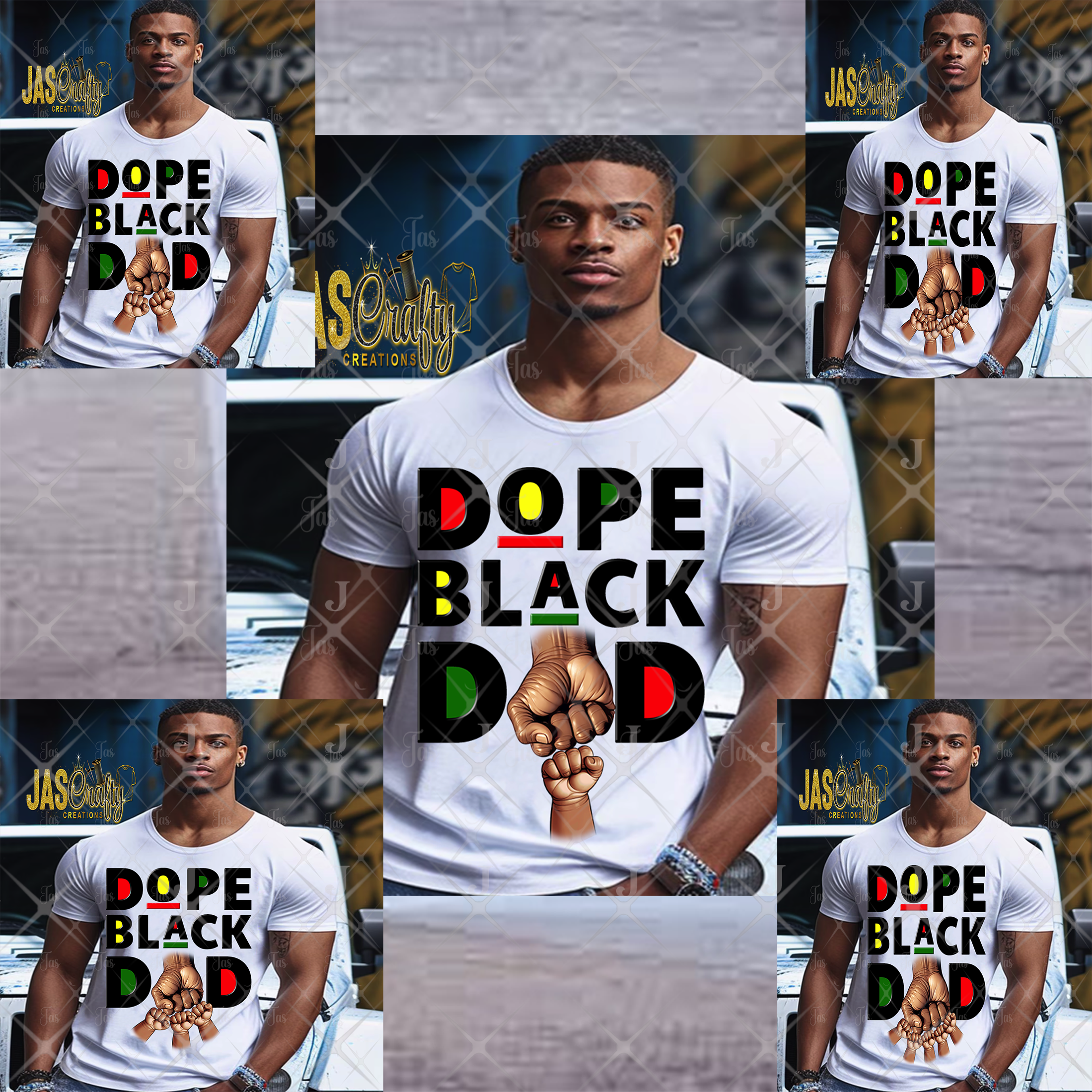 DOPE BLACK DAD  READY TO PRESS TRANSFER