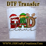 Load image into Gallery viewer, FESTIVE FAMILY CLAUS FAUX EMBROIDERY  READY TO PRESS TRANSFER

