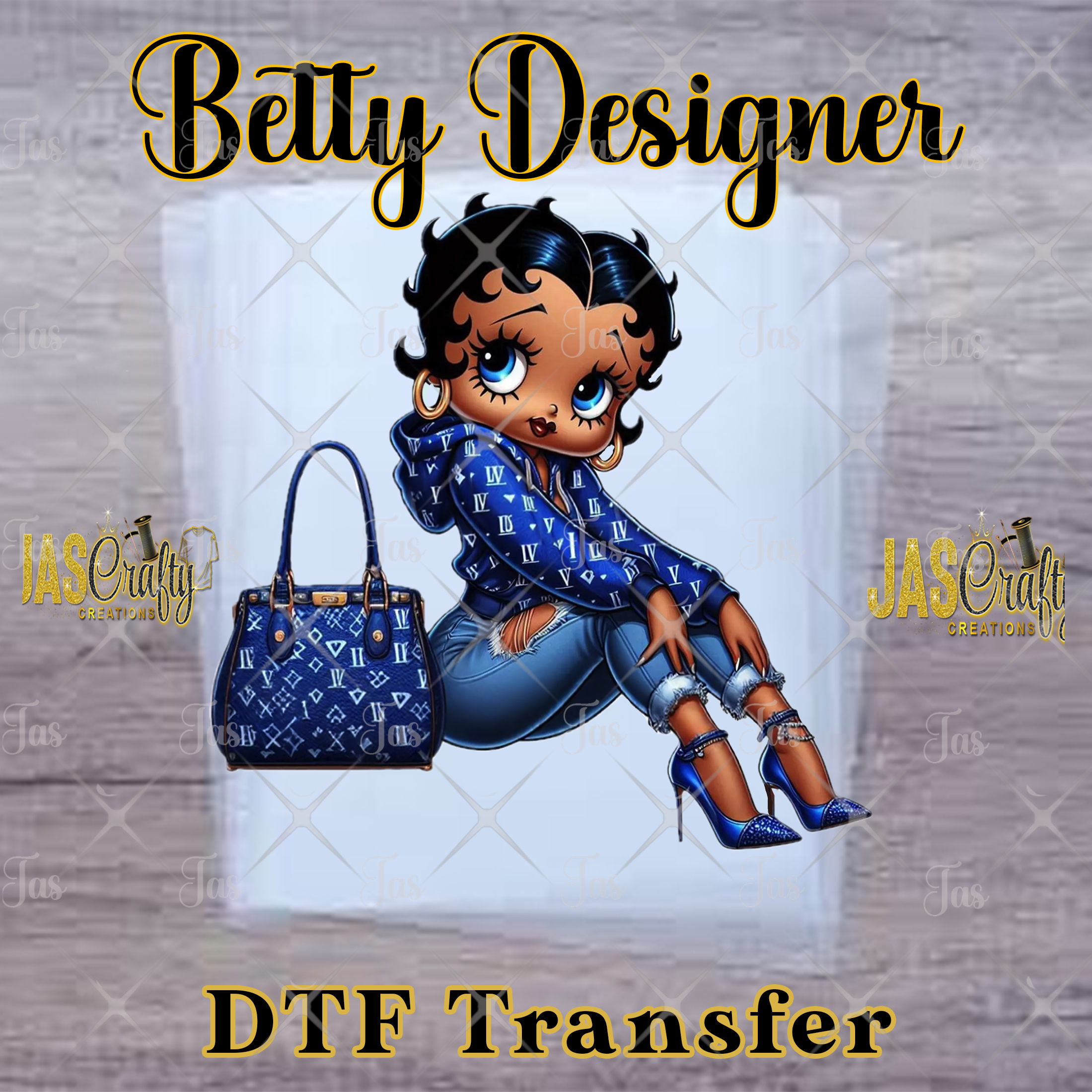 BETTY BLUE DESIGNER READY TO PRESS TRANSFER