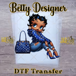 Load image into Gallery viewer, BETTY BLUE DESIGNER READY TO PRESS TRANSFER
