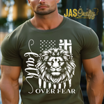 Load image into Gallery viewer, FAITH OVER FEAR LION SHIRT

