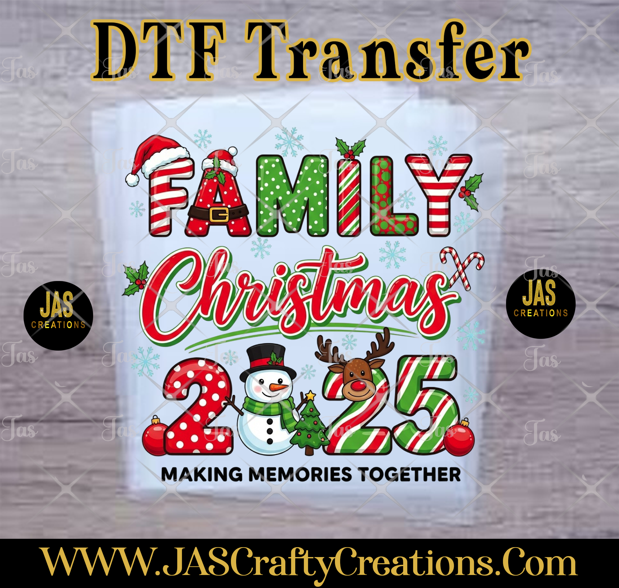 FAMILY CHRISTMAS MEMORIES READY TO PRESS TRANSFER