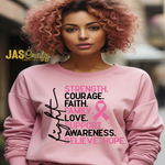 Load image into Gallery viewer, FIGHT BREAST CANCER AFFIRMATIONS READY TO PRESS TRANSFER
