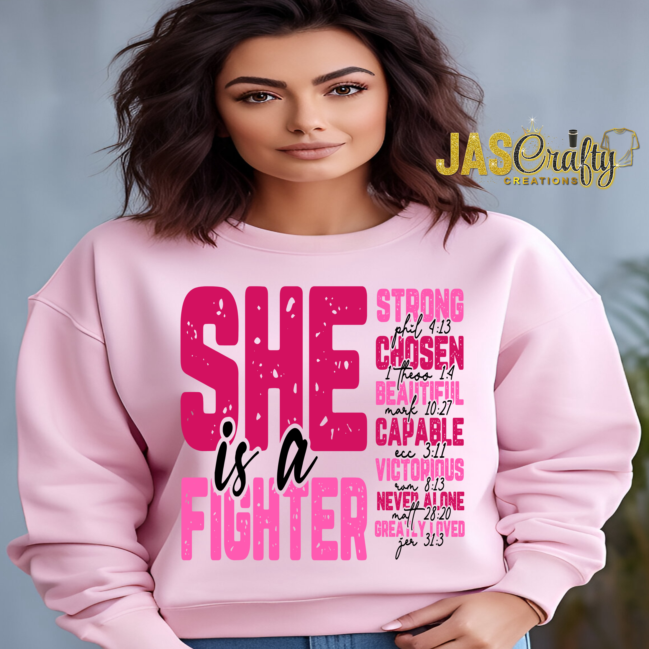 SHE IS A FIGHTER AFFFIRMATIONS READY TO PRESS TRANSFER