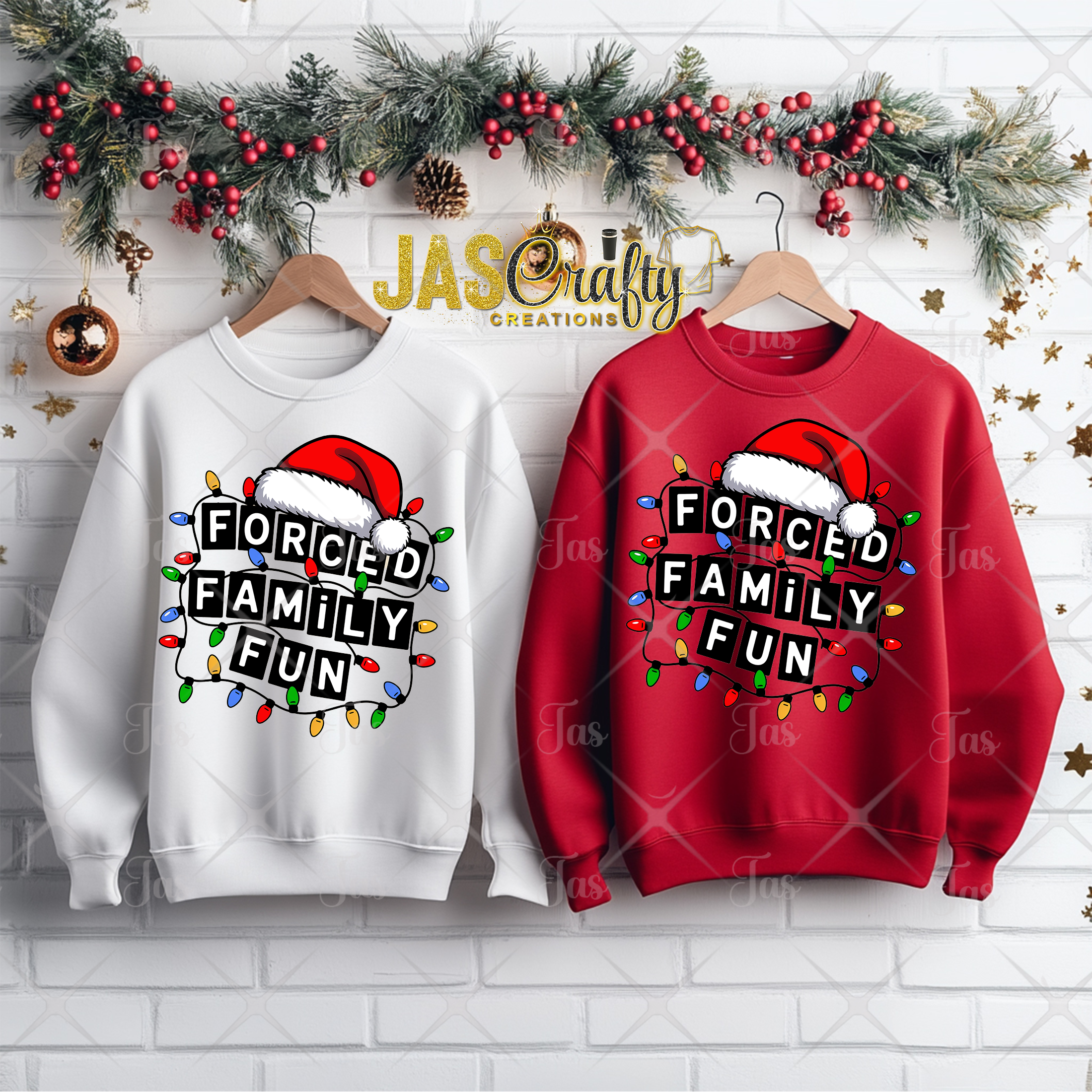 CHRISTMAS FORCED FAMILY FUN DTF GANG SHEET