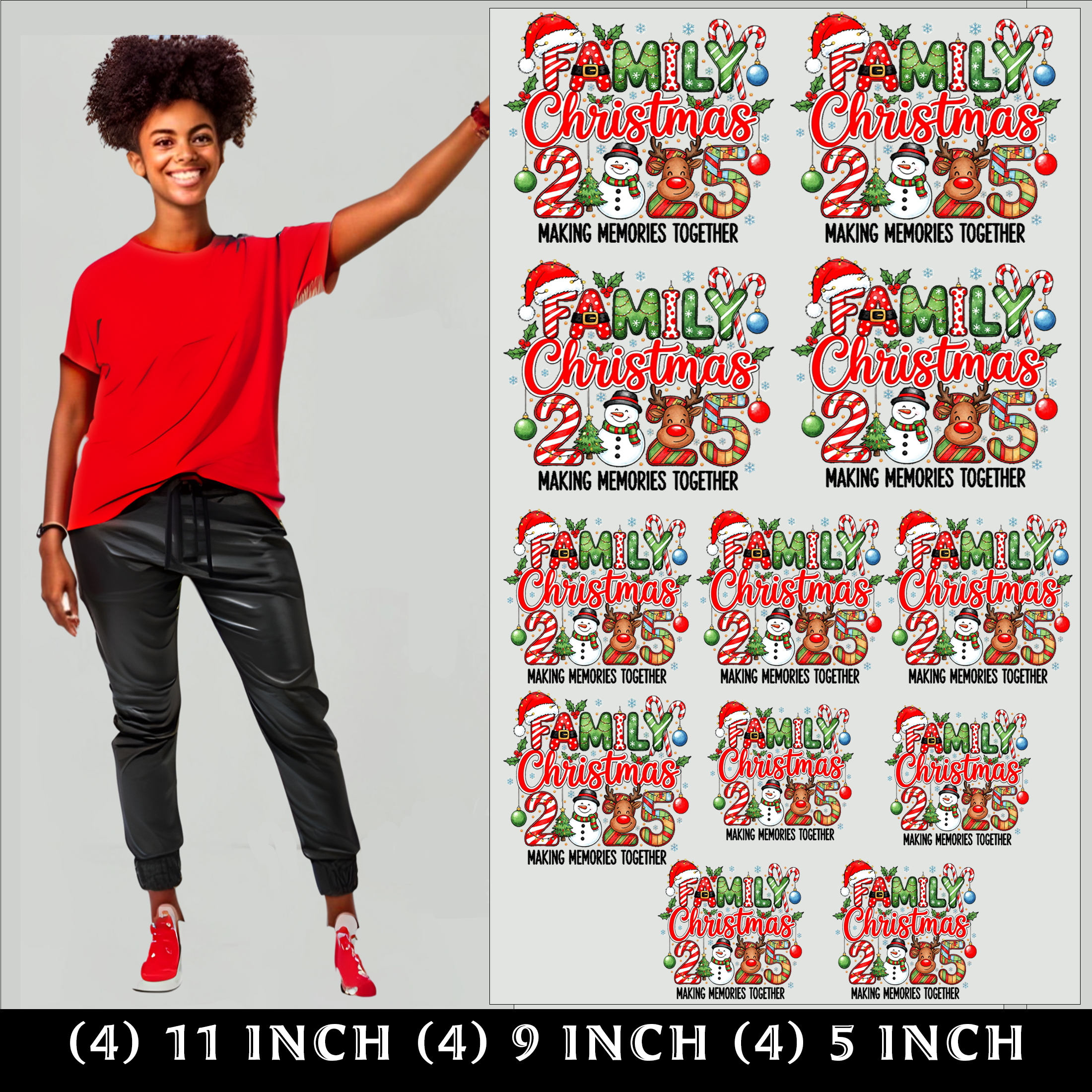 FAMILY CHRISTMAS 2025 MULTI DTF GANG SHEET