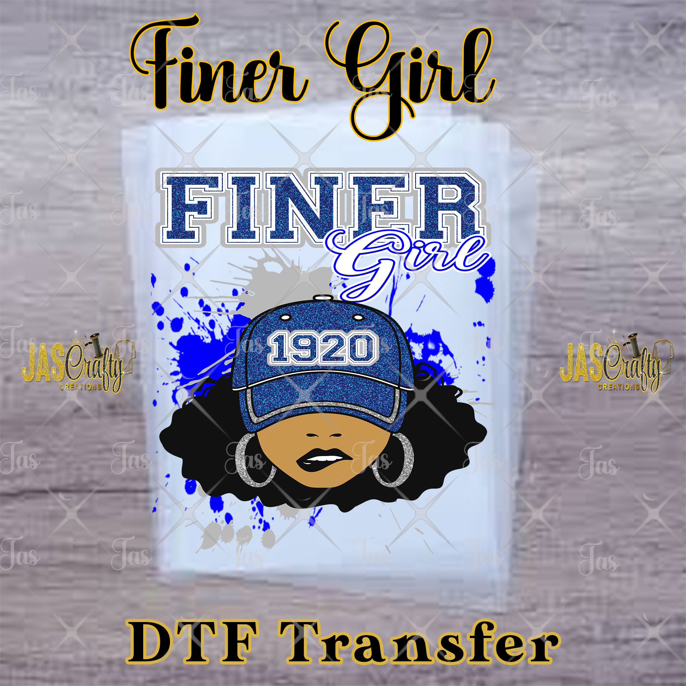 FINER HAT GIRL 1920 READY TO PRESS TRANSFER