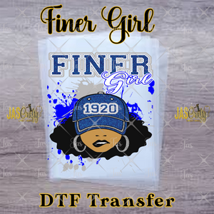 FINER HAT GIRL 1920 READY TO PRESS TRANSFER