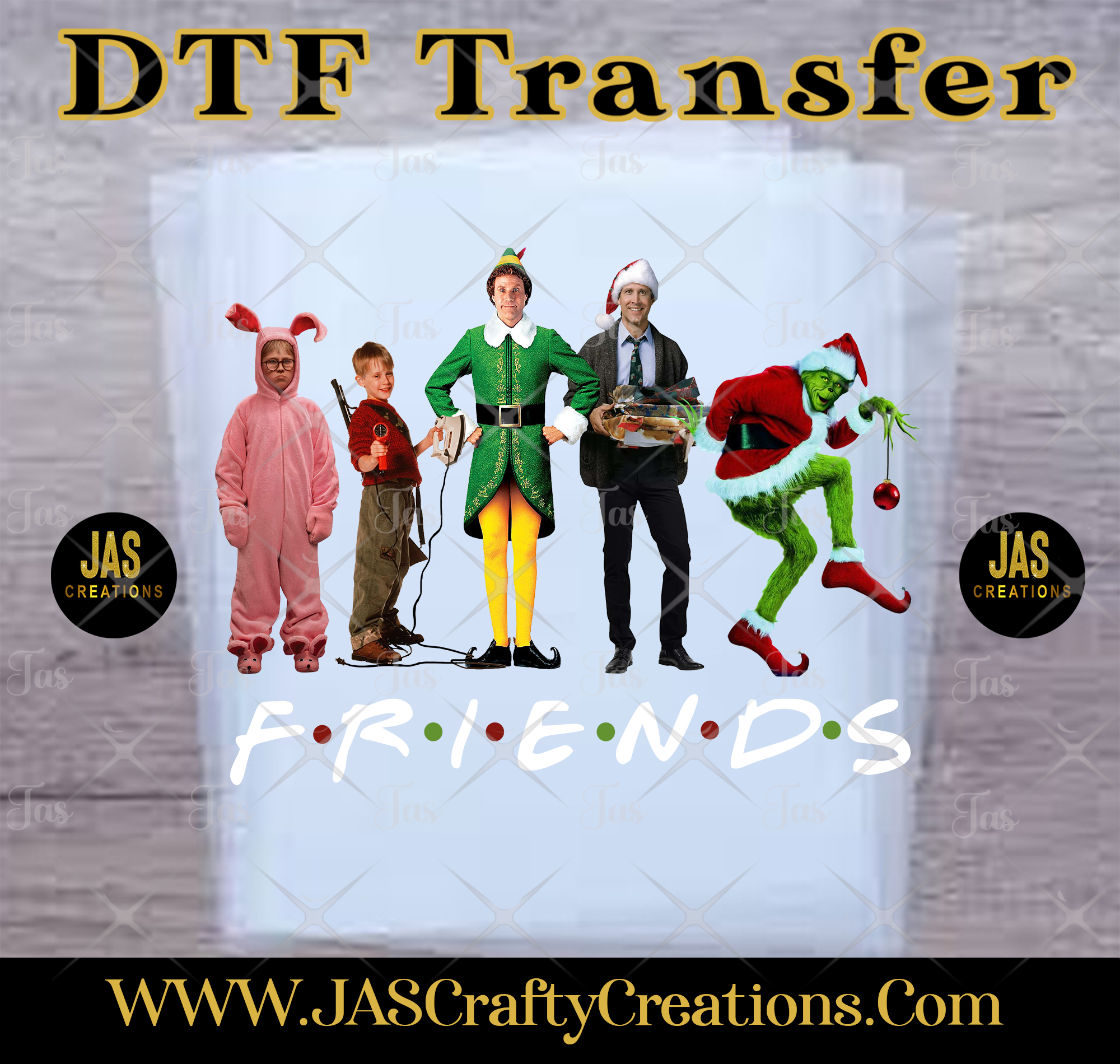 CHRISTMAS FRIENDS READY TO PRESS TRANSFER