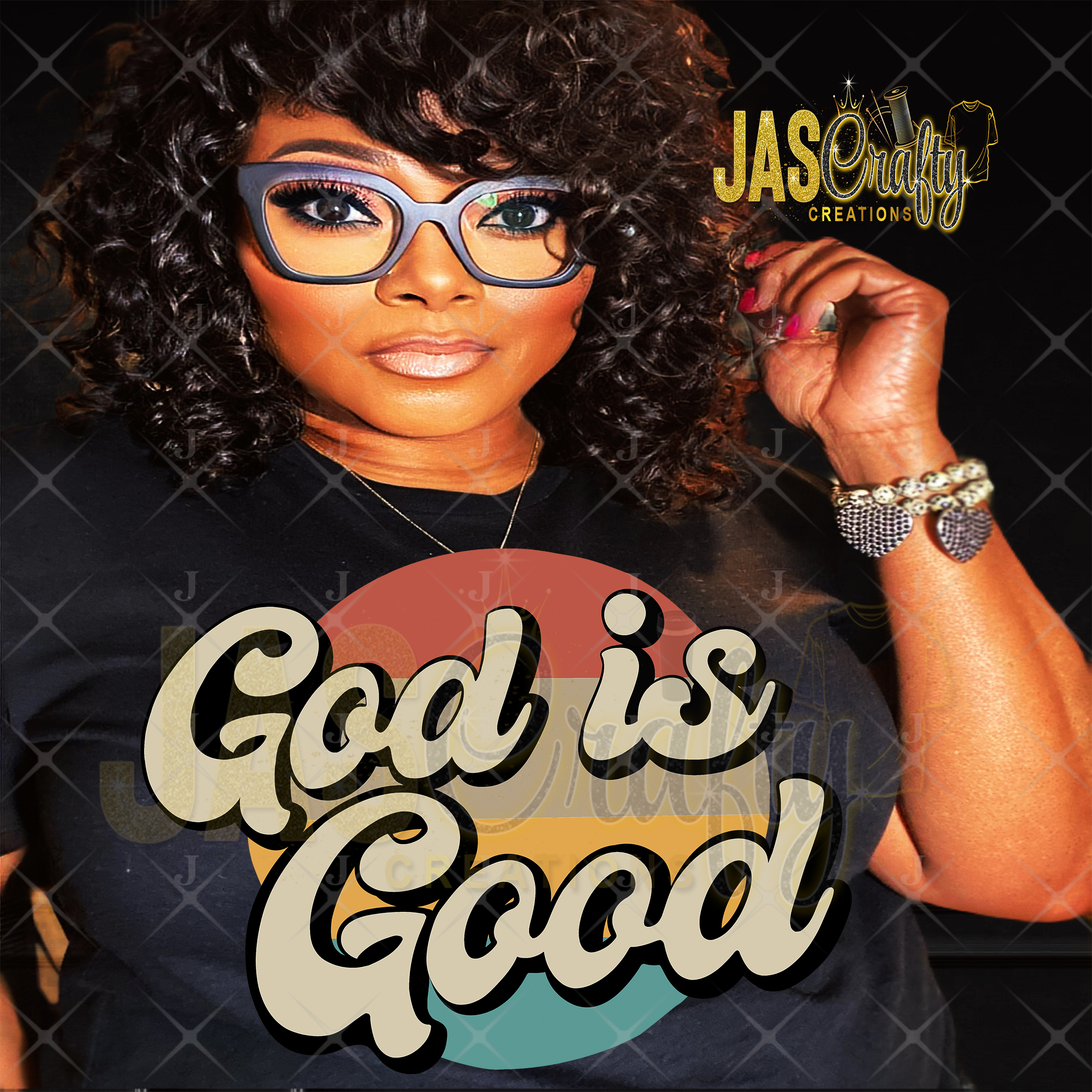 GOD IS GOOD RETRO READY TO PRESS TRANSFER