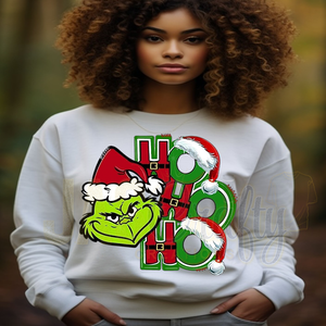 MEAN GREEN GUY HO HO HO SWEATSHIRT
