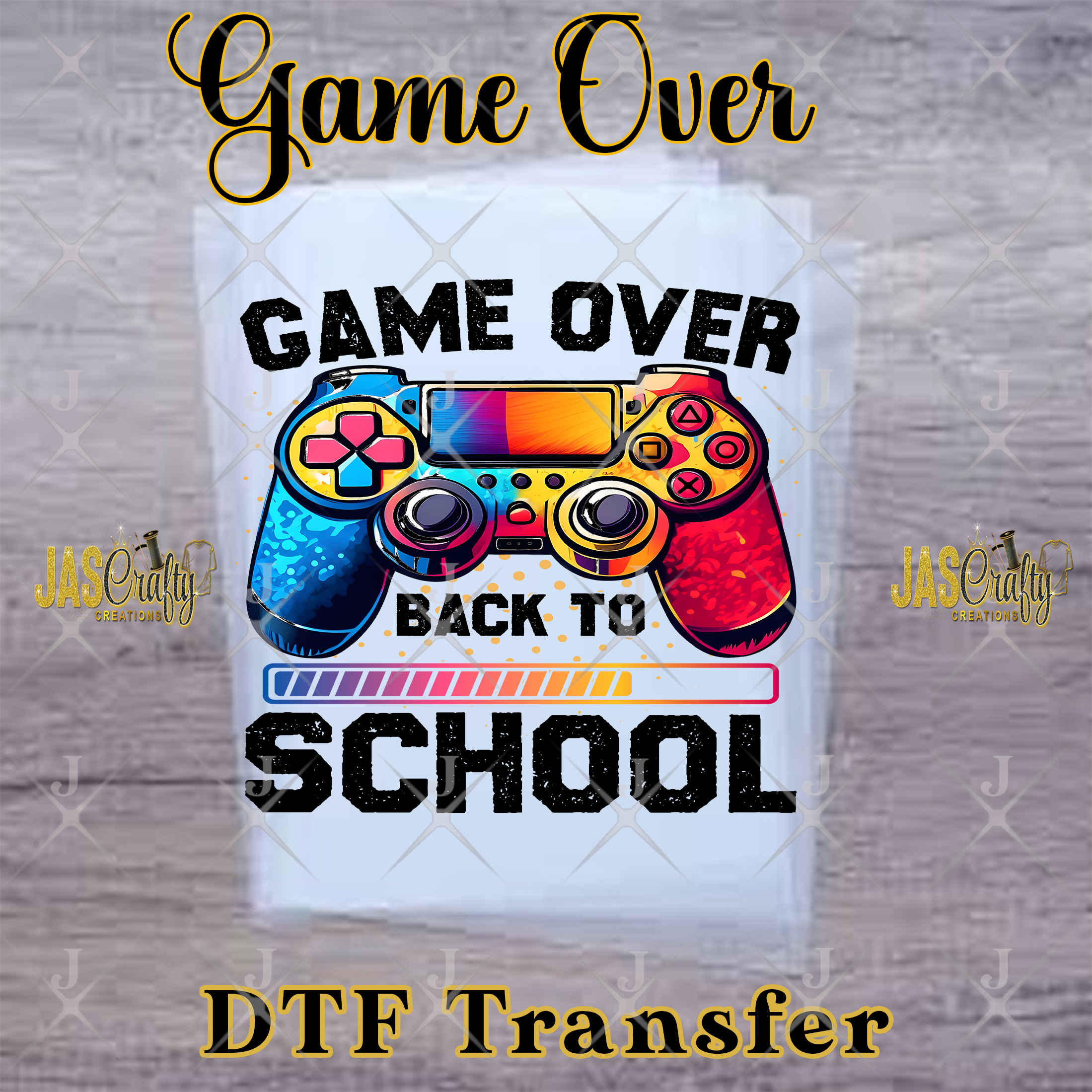 GAME OVER BACK TO SCHOOL READY TO PRESS TRANSFER