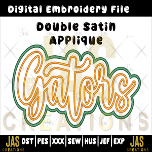 DOUBLE SATIN GATORS APPLIQUE DIGITAL FILE
