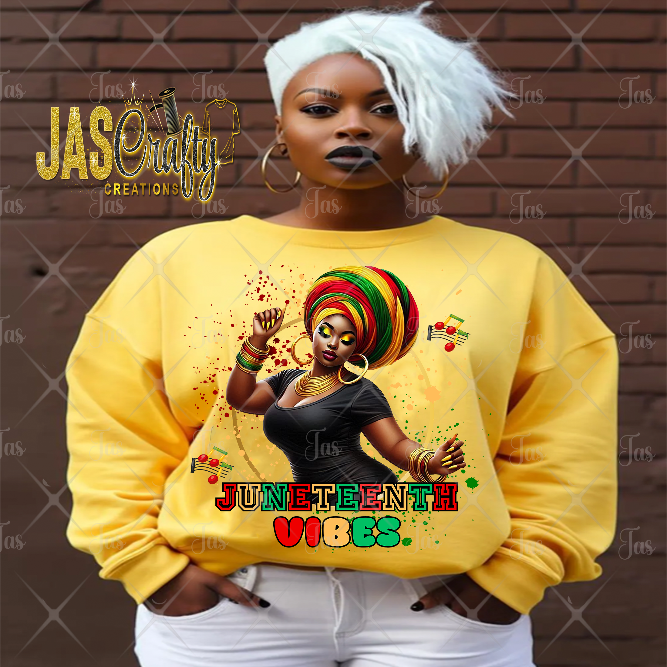 JUNETEENTH GROOVY LADY READY TO PRESS TRANSFER