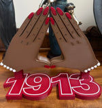 Load image into Gallery viewer, Delta Sigma Theta 1913 Hand Desk Sign
