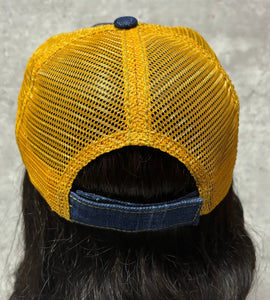 KNOW YOUR WORTH THEN ADD TAX DISTRESSED DENIM TRUCKER