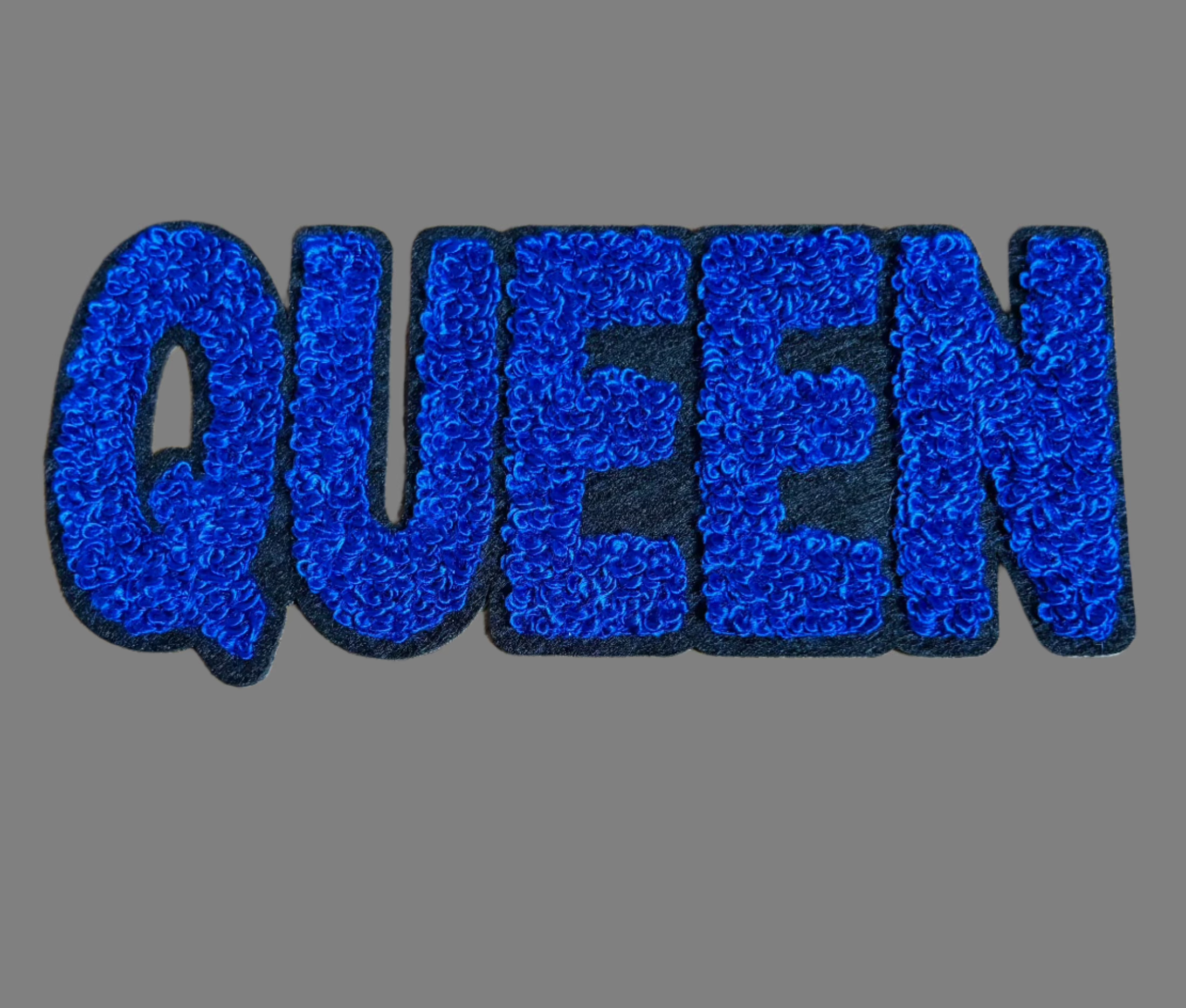 QUEEN CHENILLE IRON ON PATCH